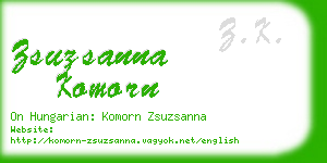 zsuzsanna komorn business card